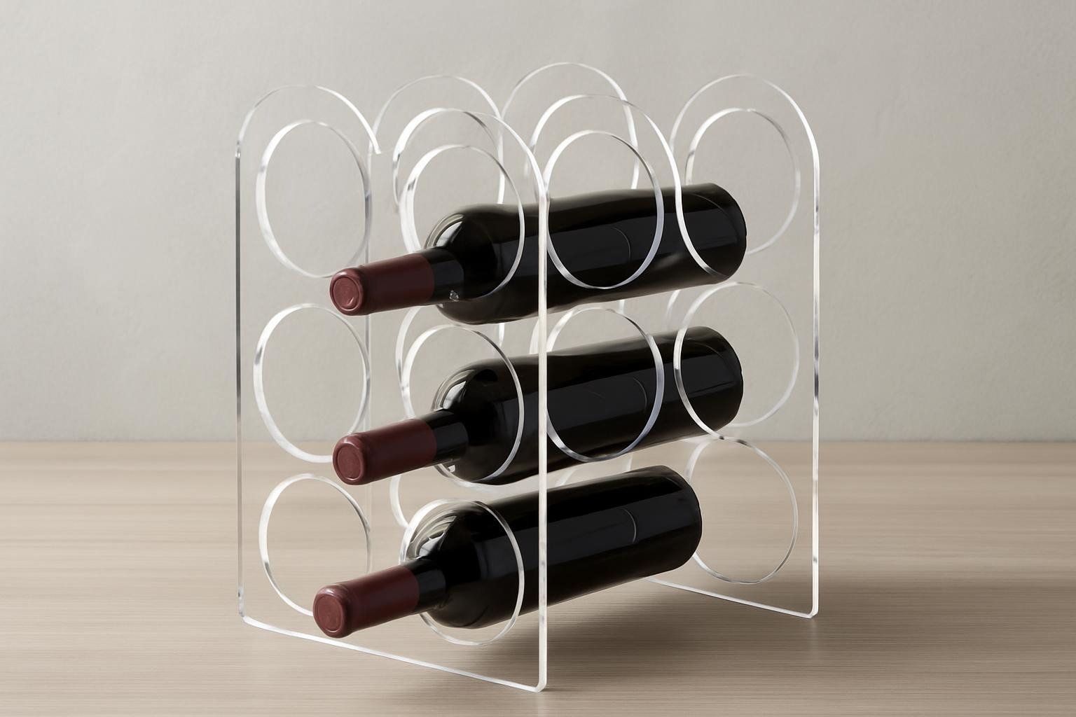 Acrylic plastic wine rack